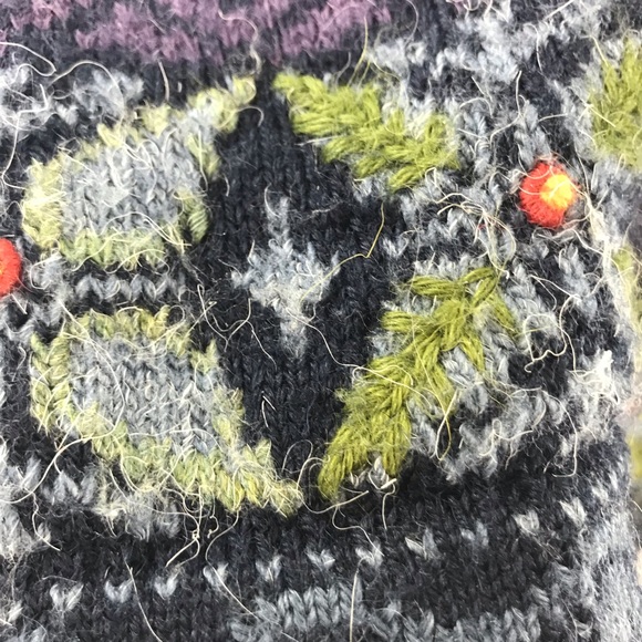 Alpaca Nature Purple Alpaca Wool Fully Lined Front Zip Sweater Jacket Size L - Picture 10 of 16